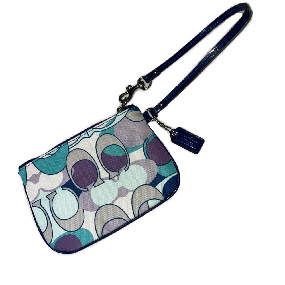 Coach Kyra Multicolor Signature C Print Small Wristlet